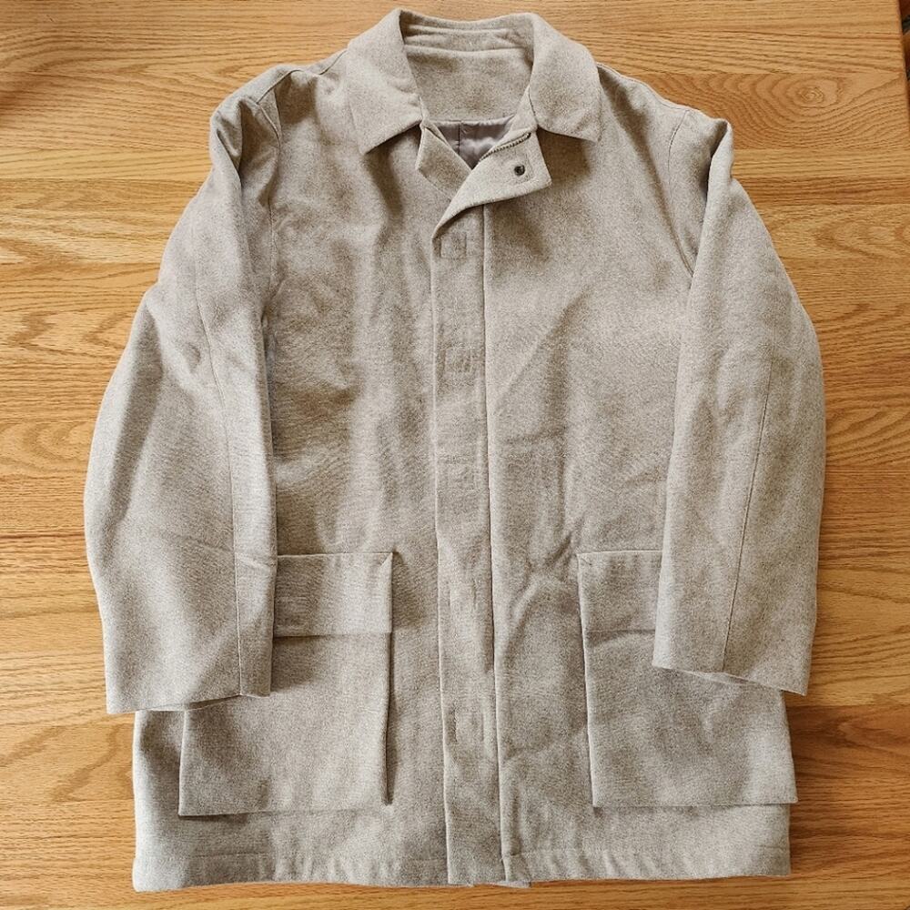 NWT Vintage Zingaro Collections Wool Coat Tan Beige Size 42